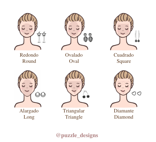 How to Choose the Best Earrings For Your Face Shape. Puzzle Design