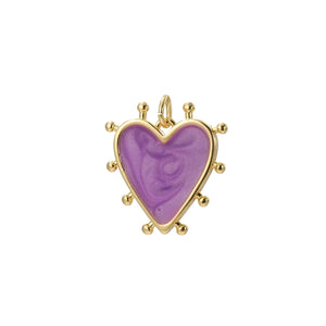Purple heart charm