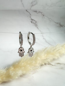 Hamsa hand hoops