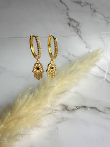 Hamsa hand hoops
