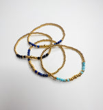 Load image into Gallery viewer, Lapis Lazuli, Black Crystal &amp; Turquoise Bracelet
