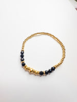 Load image into Gallery viewer, Lapis Lazuli, Black Crystal &amp; Turquoise Bracelet
