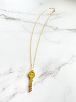 Load image into Gallery viewer, Be Brave key necklace
