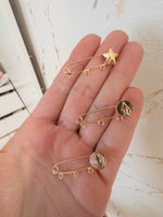 Load image into Gallery viewer, Baby Pin with Azabache and Two Charm
