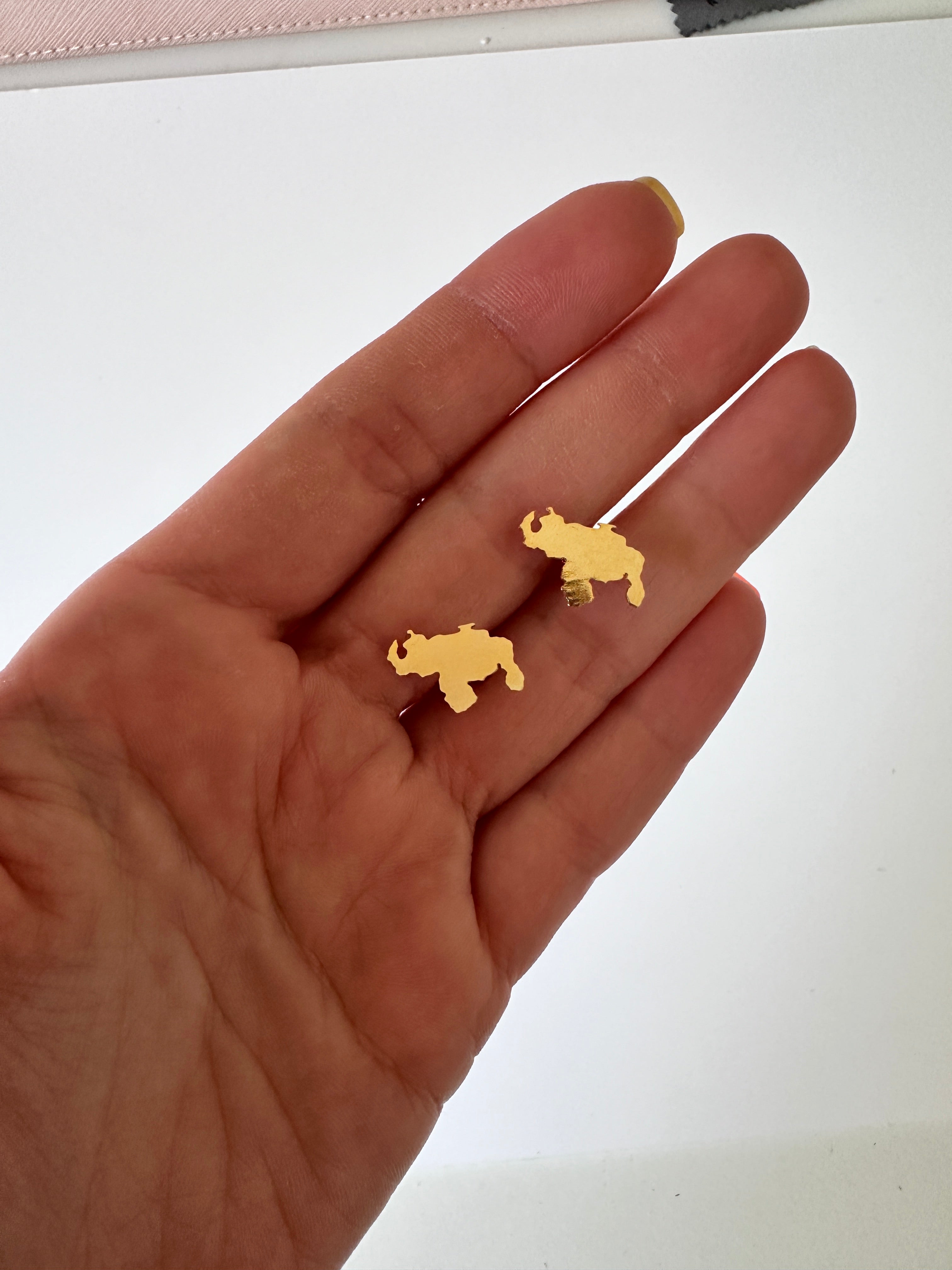 Venezuelan map 18k goldfilled earrings