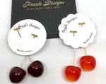 Load image into Gallery viewer, Cherry Drop Earrings
