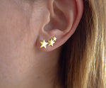 Load image into Gallery viewer, Multi star ear climber (pair)
