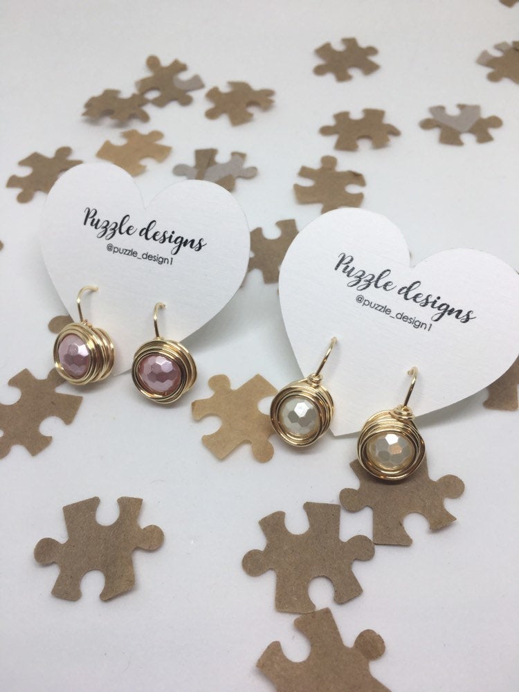 Tangled goldfilled pearl earrings