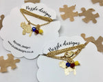 Load image into Gallery viewer, Venezuelan mini map necklace with crystals
