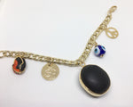 Load image into Gallery viewer, Kabbalah Gold filled Bracelet with Charms
