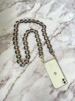 Load image into Gallery viewer, Phone lanyard Black Marble full set
