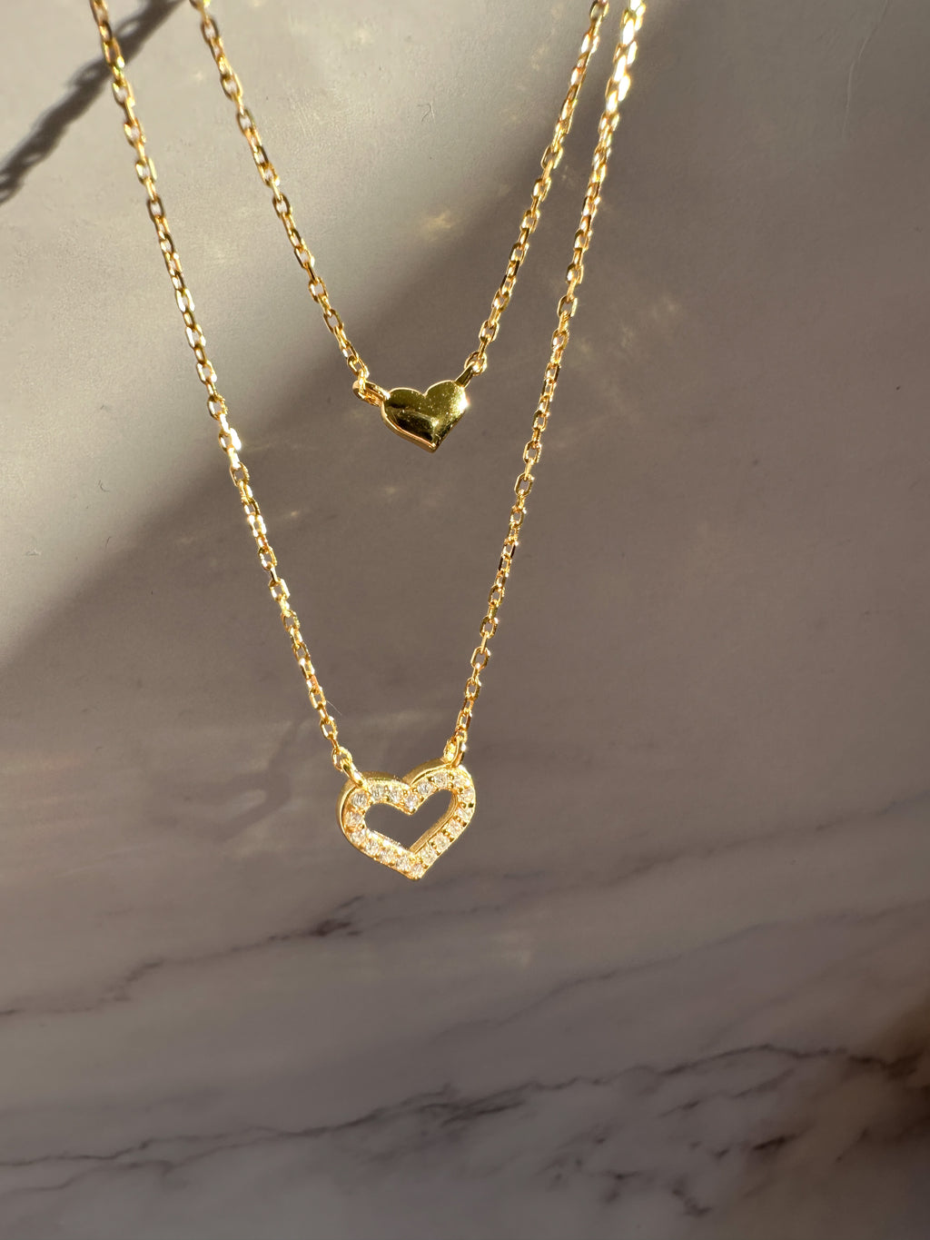 Double Love Crystal Necklace