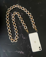 Load image into Gallery viewer, Phone lanyard Beige Marble full set

