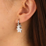 Load image into Gallery viewer, Double Star Adhara Earrings - Puzzle Design
