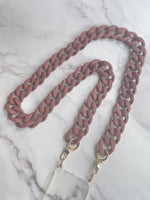 Load image into Gallery viewer, Phone Cord Matte Dark red Chain full set
