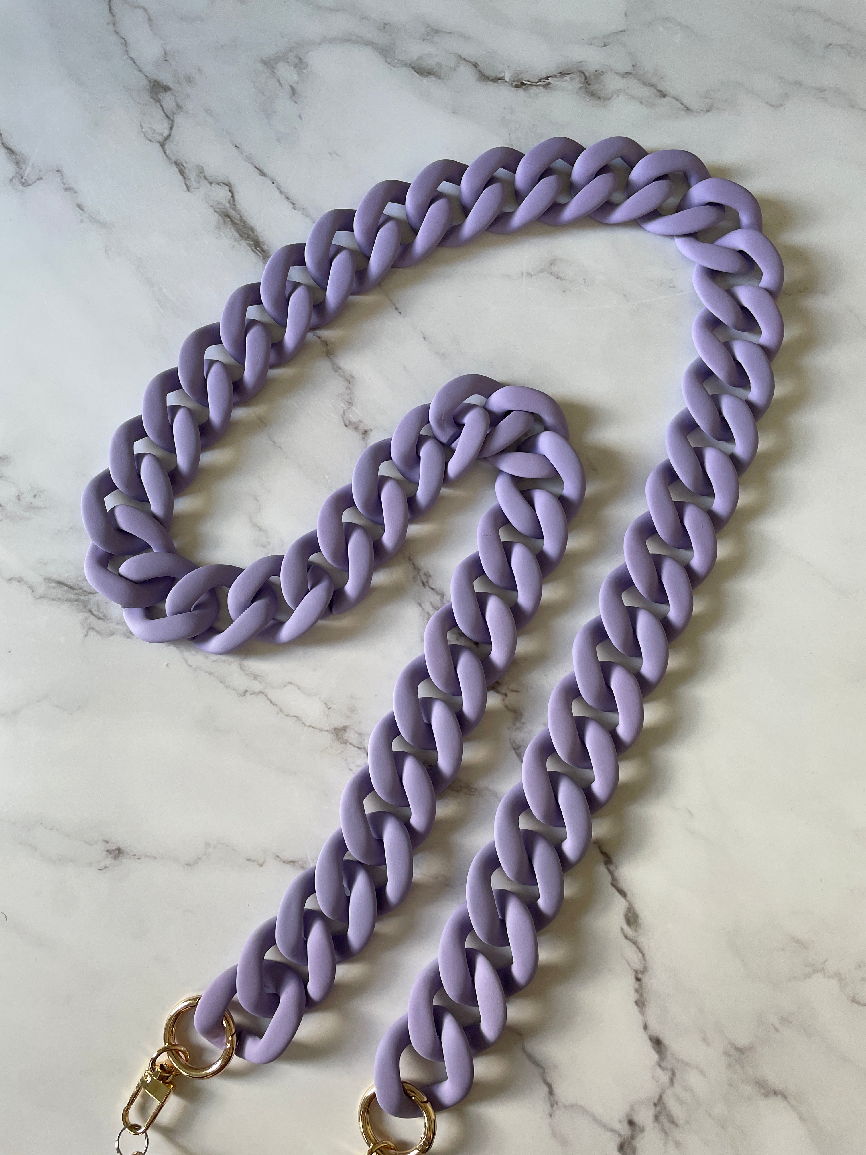 Universal thick Purple Matte chain lanyard (case not included)