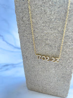 Load image into Gallery viewer, Date Zirconia Necklace - Puzzle Design
