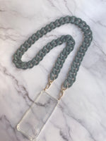 Load image into Gallery viewer, Phone Cord Matte Green Chain full set
