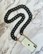 Load image into Gallery viewer, Phone Cord Matte Black Chain full set
