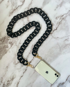 Phone Cord Matte Black Chain full set